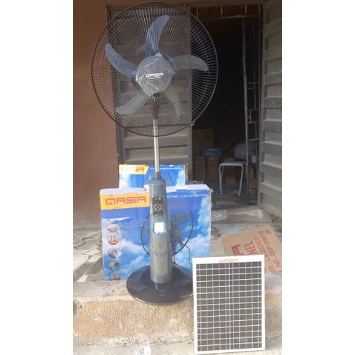 Fan Qasa 18 Inches Electric Standing Fan With Solar Panel Item | Buy Fan Qasa 18 Inches Electric Standing Fan With Solar Panel | SPOP Enterprise Global